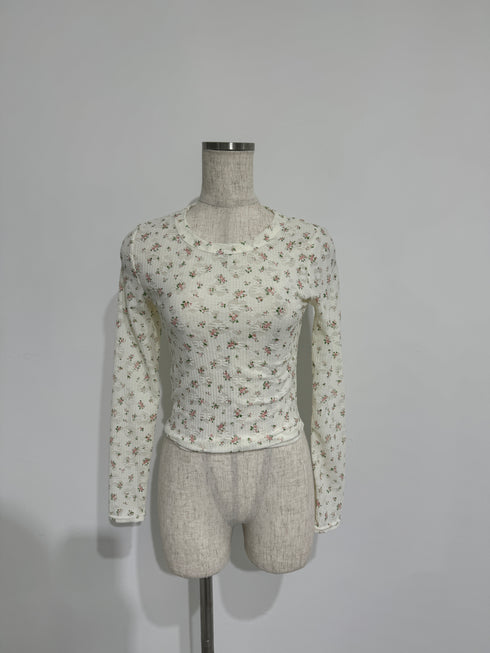 fancy flower long tee | SL2243671 | ホワイト