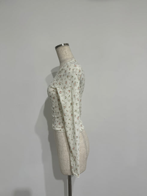 fancy flower long tee | SL2243671 | ホワイト