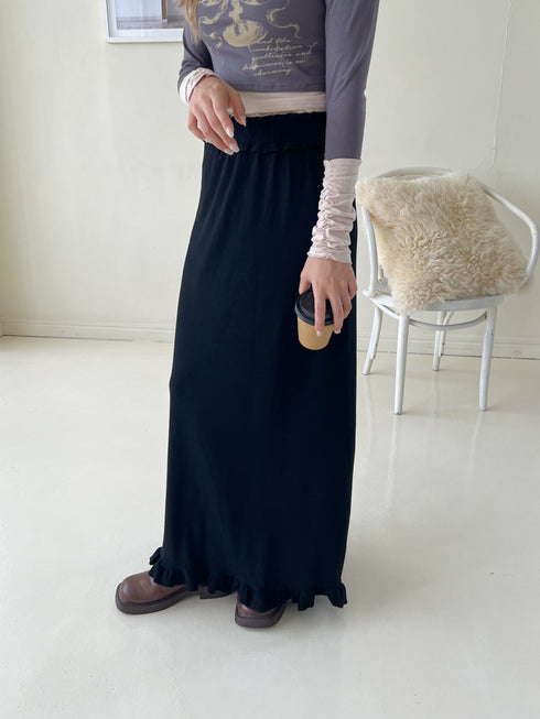 折り返しデザインスカート | SL2243686 | ブラック