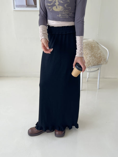 折り返しデザインスカート | SL2243686 | ブラック