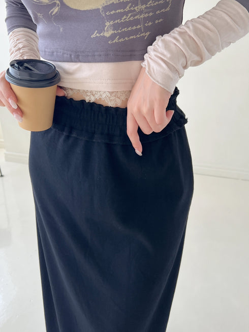 折り返しデザインスカート | SL2243686 | ブラック