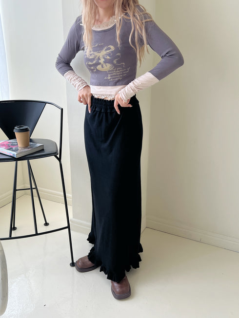 折り返しデザインスカート | SL2243686 | ブラック