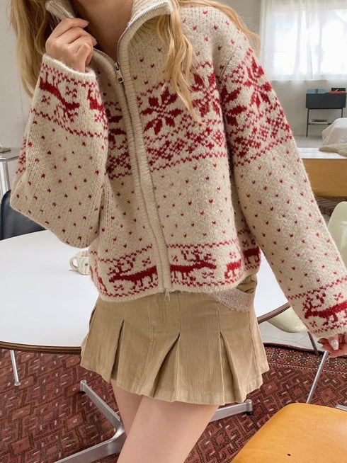 ノルディックジップセーター | SL2244610 | アイボリー