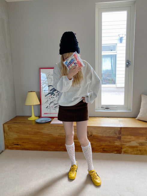 裏起毛リボンレーススウェット | SL2244615 | ライトグレー