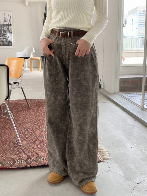 ベルト付きハイウエストビンテージデニム | SL2244605 | ブラウン