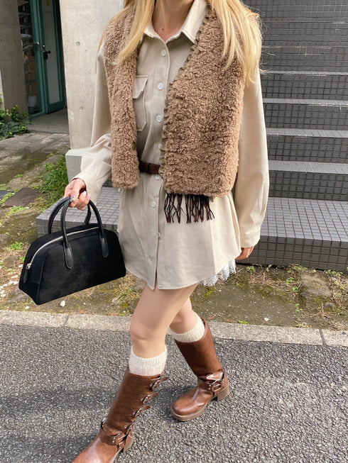 スエードハンドバッグ | SL1244602 | ブラック