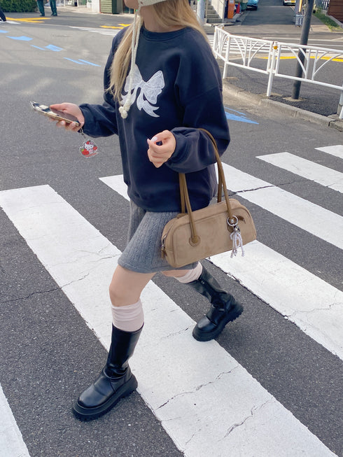 裏起毛リボンレーススウェット | SL2244615 | ネイビー