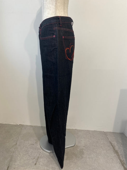 ハート刺繍デニム | GR2244508 | ブラック