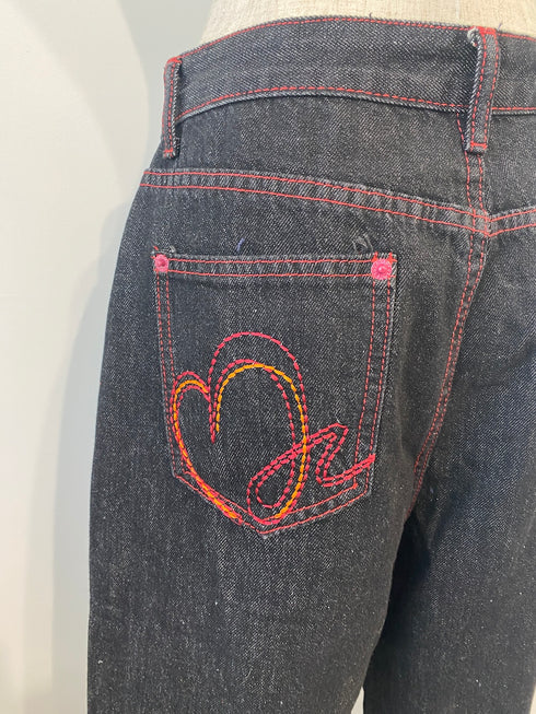 ハート刺繍デニム | GR2244508 | ブラック