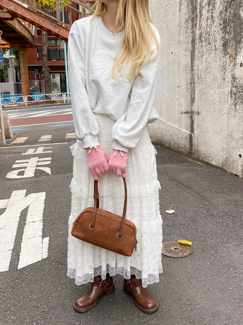 裏起毛リボンレーススウェット | SL2244615 | ライトグレー