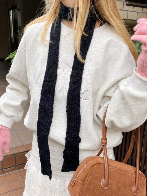 裏起毛リボンレーススウェット | SL2244615 | ライトグレー