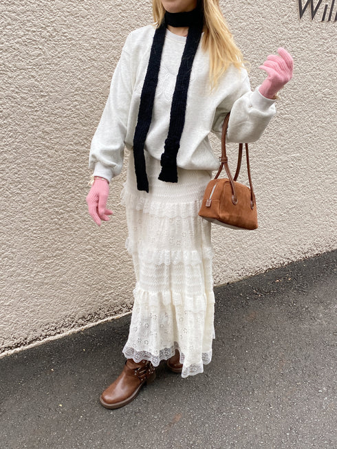 裏起毛リボンレーススウェット | SL2244615 | ライトグレー