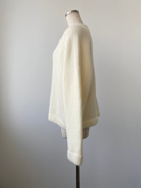 ラウンドネックニットカーディガン | SL2244641 | ホワイト