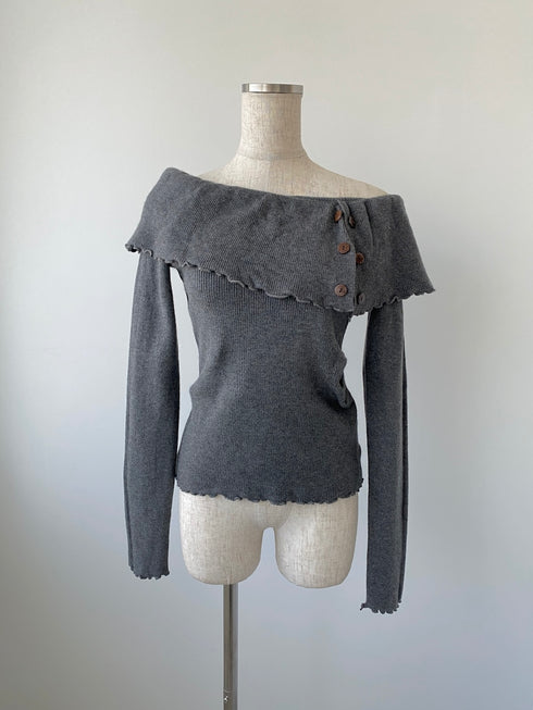 2WAY折り返しワンショルニット | SL2244650 | グレー