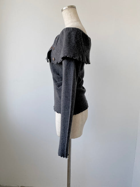 2WAY折り返しワンショルニット | SL2244650 | グレー