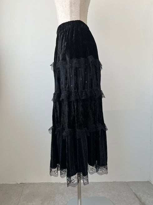 ベロアティアードボリュームスカート | SL2244609 | ブラック