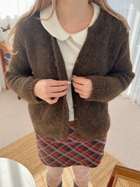 キーネックルーズニットカーディガン | SL2244612 | ブラウン