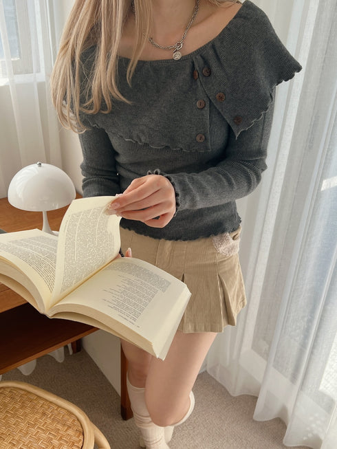 2WAY折り返しワンショルニット | SL2244650 | グレー