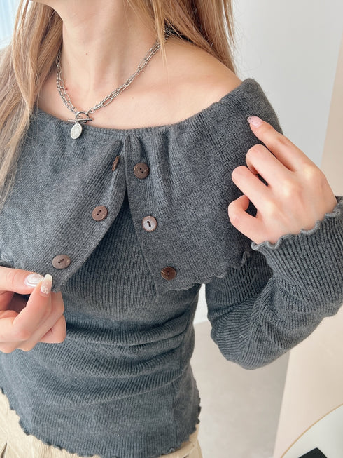 2WAY折り返しワンショルニット | SL2244650 | グレー