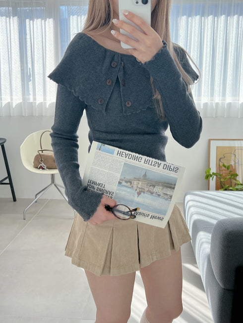 2WAY折り返しワンショルニット | SL2244650 | グレー