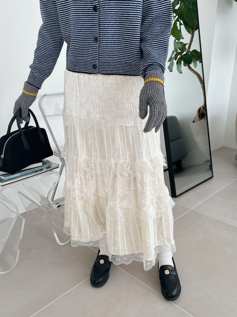 ベロアティアードボリュームスカート | SL2244609 | ホワイト