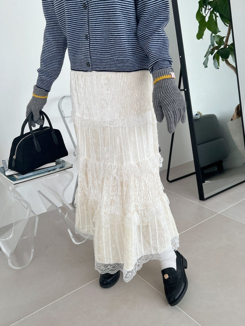 ベロアティアードボリュームスカート | SL2244609 | ホワイト