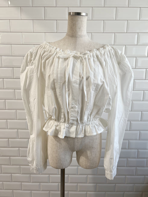 レースギャザーピンタックブラウス | SL2251605 | ホワイト