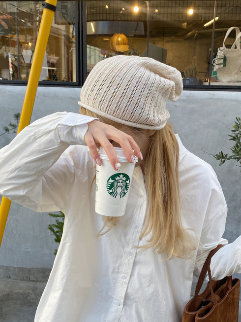 マーブルスプリングニット帽 | SL5251602 | アイボリー