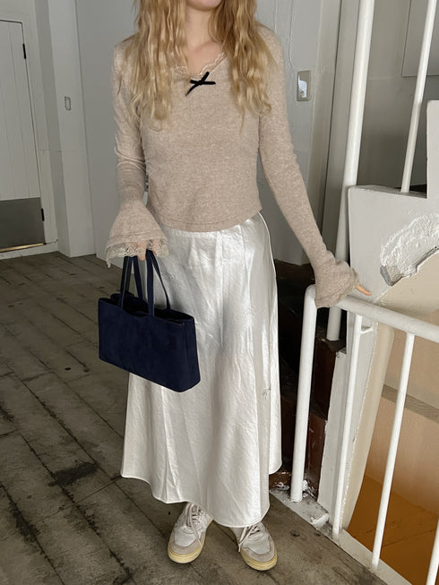 リボンラメサテンスカート | SL2251612 | アイボリー