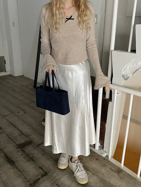 リボンラメサテンスカート | SL2251612 | アイボリー