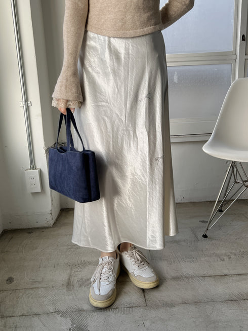 リボンラメサテンスカート | SL2251612 | アイボリー
