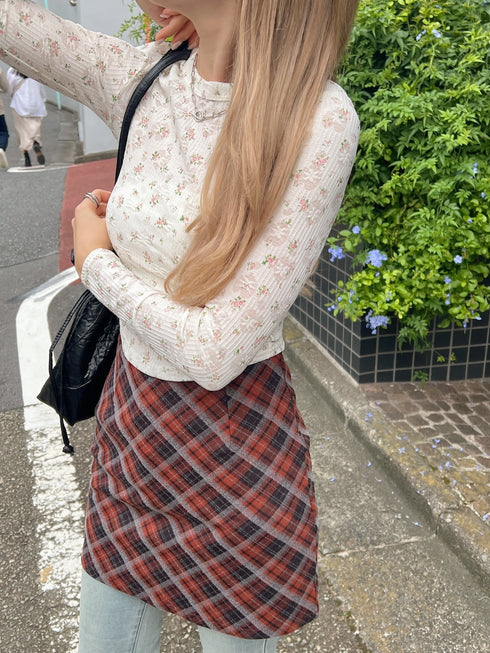 fancy flower long tee | SL2243671 | ホワイト