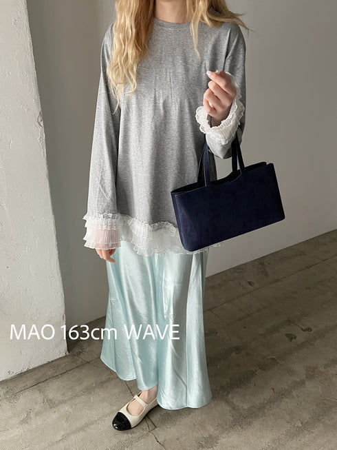 リボンラメサテンスカート | SL2251612 | グリーン