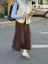 ベルト付きコーデュロイミディスカート | SL2244649 | ブラウン