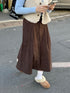 ベルト付きコーデュロイミディスカート | SL2244649 | ブラウン
