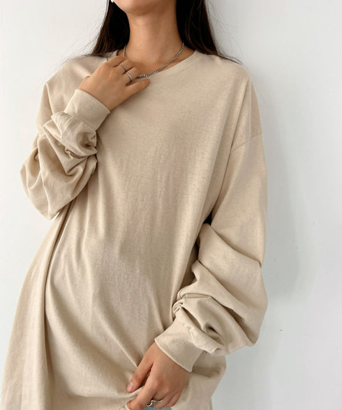 GILDAN(ギルダン) /ベーシック ロングスリーブ Tシャツ コットン ビッグシルエット オーバーサイズ サイズカラバリ豊富 長袖 ロンT 6.0オンス | 2193062 | ベージュ