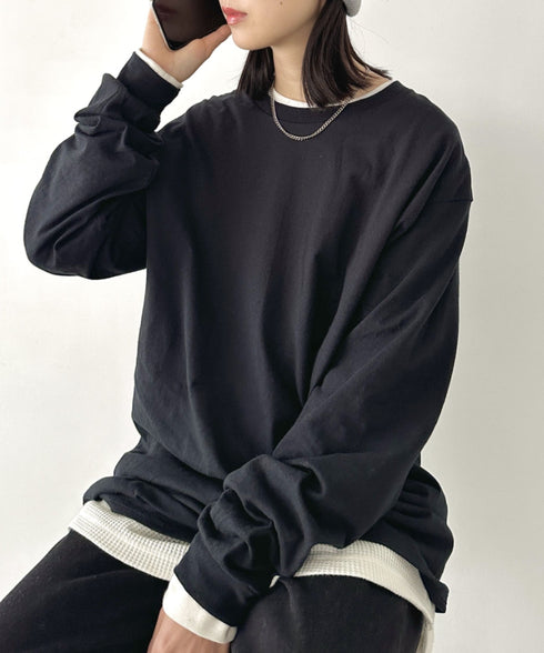 GILDAN(ギルダン) /ベーシック ロングスリーブ Tシャツ コットン ビッグシルエット オーバーサイズ サイズカラバリ豊富 長袖 ロンT 6.0オンス | 2193062 | ブラック