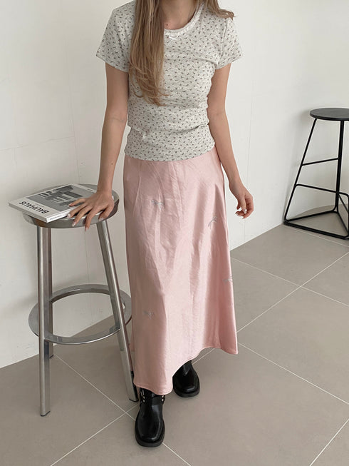 リボンラメサテンスカート | SL2251612 | ピンク