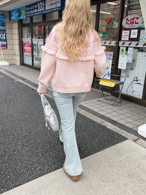 lovely ribbon frill cardigan | SL2243639 | ピンク