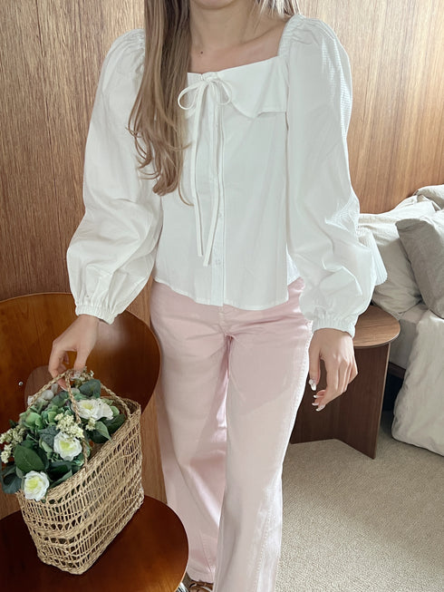 スクエアネックパフスリーブブラウス | SL2251607 | ホワイト