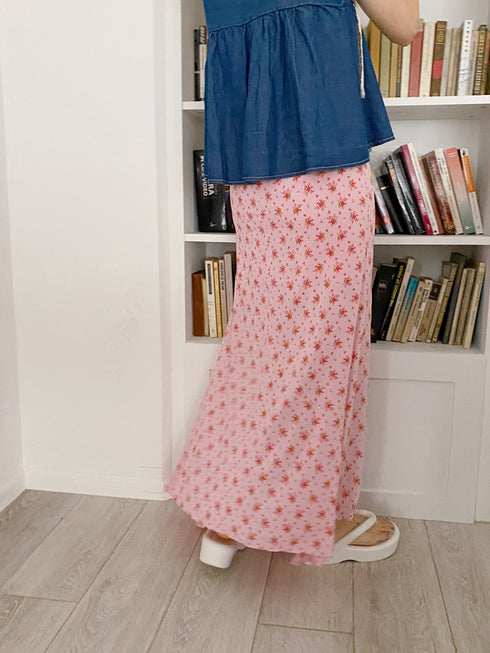 小花柄フレアロングスカート | SL2232723 | ピンク