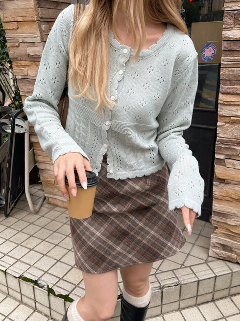 チェック台形スカート | SL2243623 | ブラウン