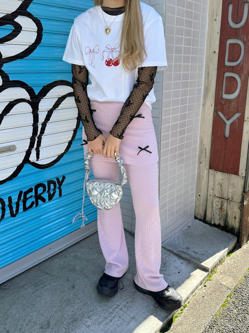 リボンシアートップス | SL2234651 | ブラック