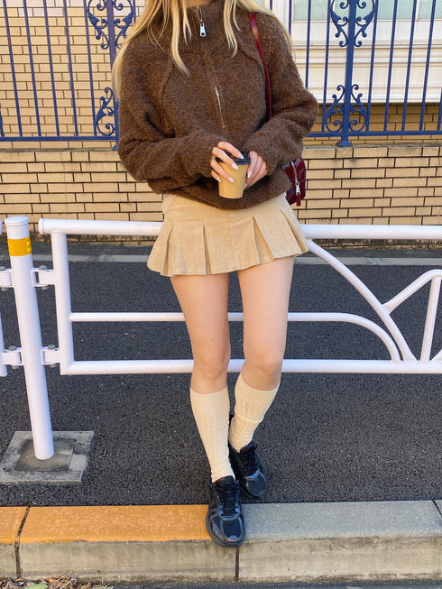 ハーフジップもこもこBIGニット | SL2244613 | ブラウン