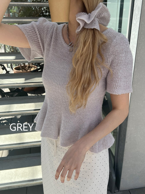 シュシュSETバレリーナニットトップス | SL2252612 | グレー