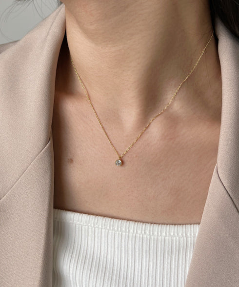 一粒ビジューネックレス | IS4233286 | ゴールド