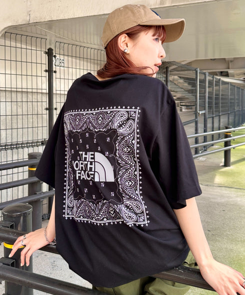 THE NORTH FACE(ザ・ノースフェイス)/ビッグロゴ プリント バンダナ 半袖 Tシャツ/M'S BANDANA S/S R/TEE | IM2251068 | ブラック