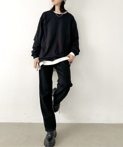 GILDAN(ギルダン) /ベーシック ロングスリーブ Tシャツ コットン ビッグシルエット オーバーサイズ サイズカラバリ豊富 長袖 ロンT 6.0オンス | 2193062 | ブラック