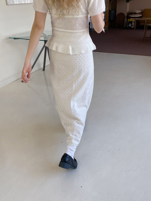 リボンパフスリーブ半袖ニット | SL2252613 | アイボリー