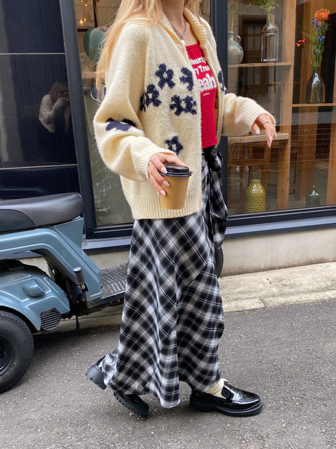 巻きスカート風チェックスカート | SL2243625 | ブラック